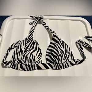 Zebra Print Halter Bikini Top Victoria’s Secret
